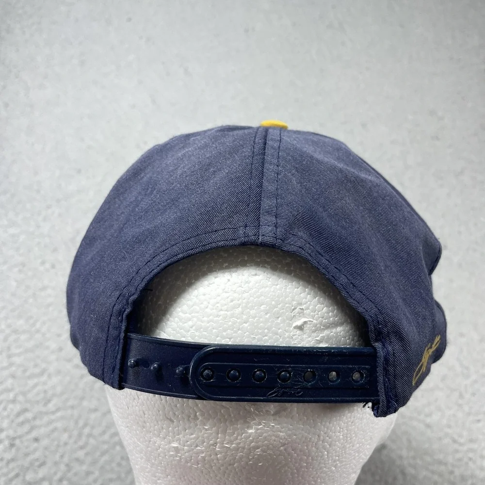 Vintage Michigan Wolverines Hat Cap Snap Back Mens One‎ Size Blue NCAA The Game